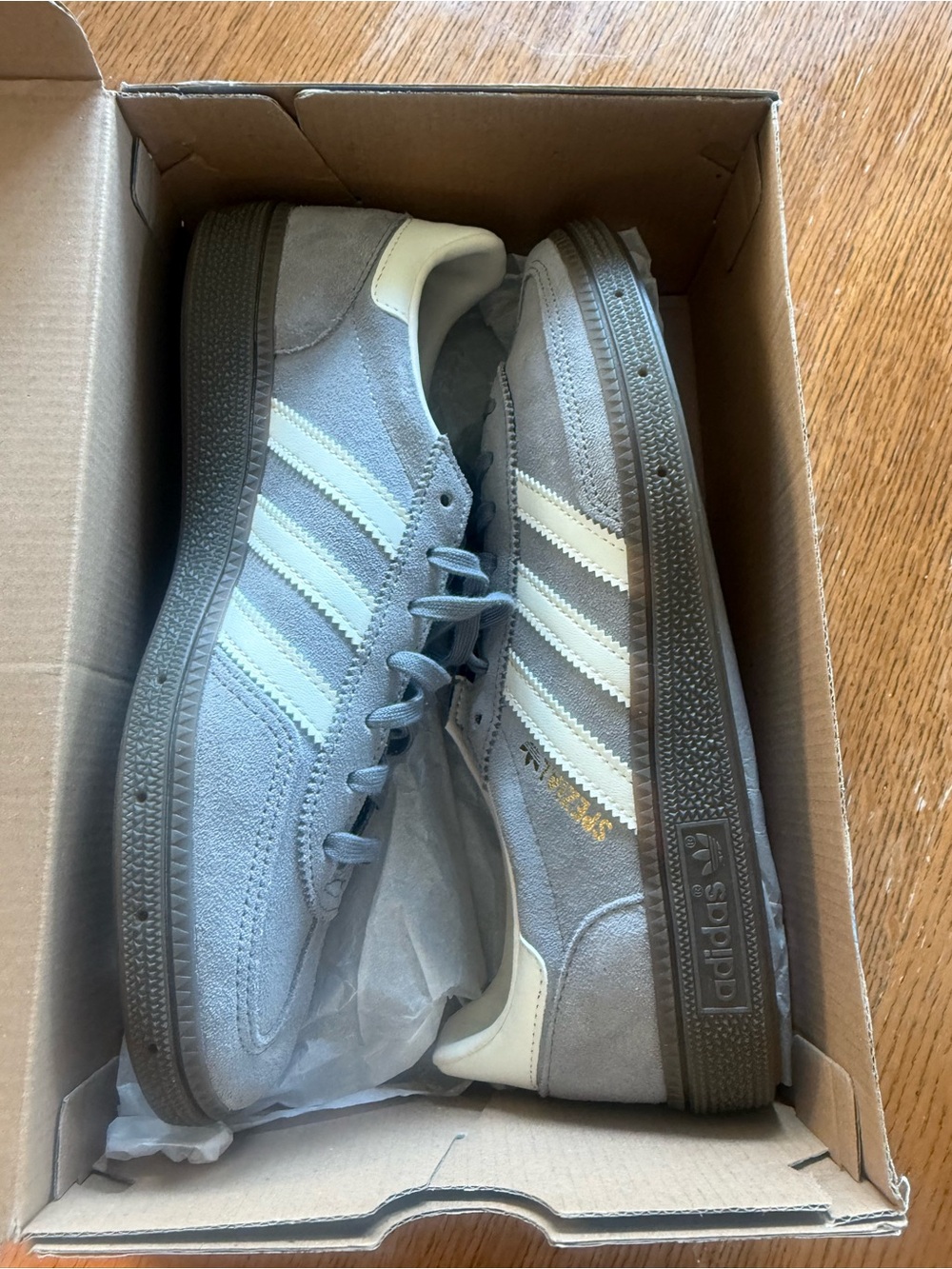 adidas Blue Handball Spezial J Shoe - Grey - Picture 2 of 3